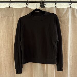 Everlane Mock Turtleneck Sweatshirt - Black - Size S